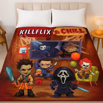 KILL FLIX Horror Legends Blanket - Queen Size Plush Throw