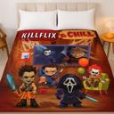  KILL FLIX Horror Legends Blanket - Queen Size Plush Throw