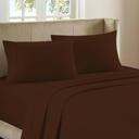 Dark Brown Full/Double Ultra-Soft 4-Piece Luxury Bamboo Rayon Blend Sheet Collection