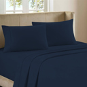 Navy King Ultra-Soft 4-Piece Luxury Bamboo Rayon Blend Sheet Collection