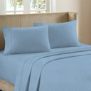 Sky Blue Full/Double Ultra-Soft 4-Piece Luxury Bamboo Rayon Blend Sheet Collection