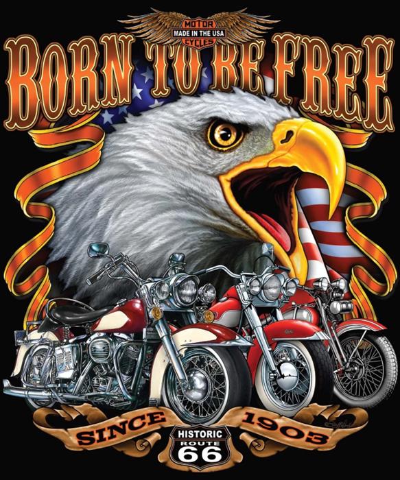 USA Motorcycle Plush Blanket – Queen Size Comfort, Born Free Collection