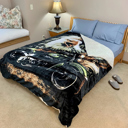 Eagle Animal Cozy and Luxurious Flannel/Sherpa Queen Sized Blanket