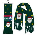 Green Christmas Santa Winter Holiday Scarf with Colorful LED Lights | Unisex