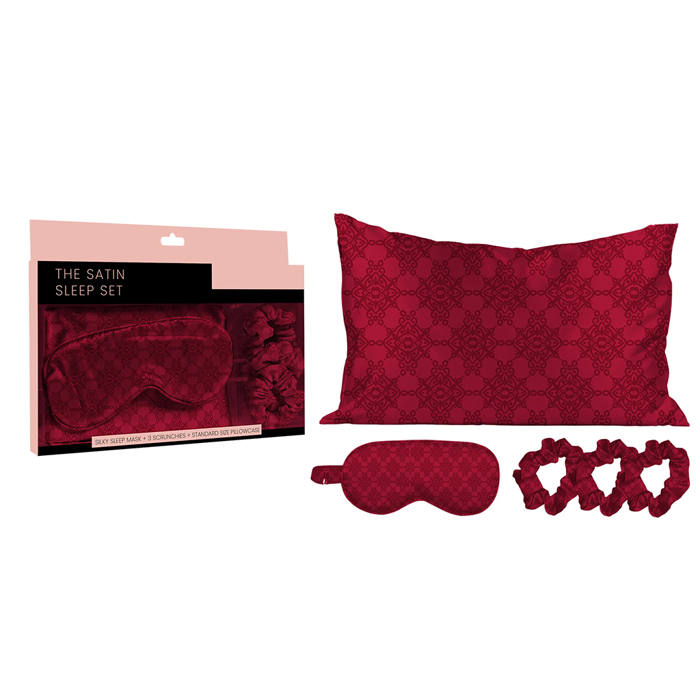 Silky Satin Cozy Comfortable Blush Sleep Set for Restful Sleep and Radiant Skin.