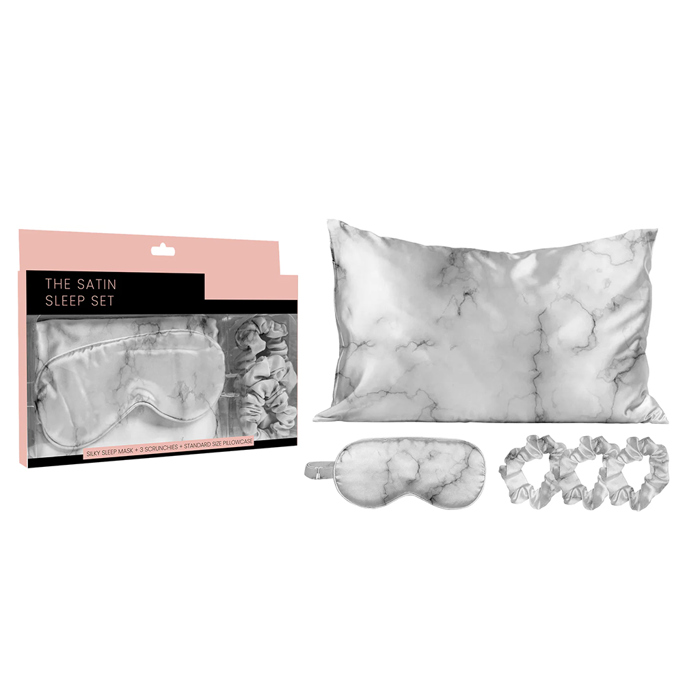 Silky Satin Cozy Comfortable Blush Sleep Set for Restful Sleep and Radiant Skin.