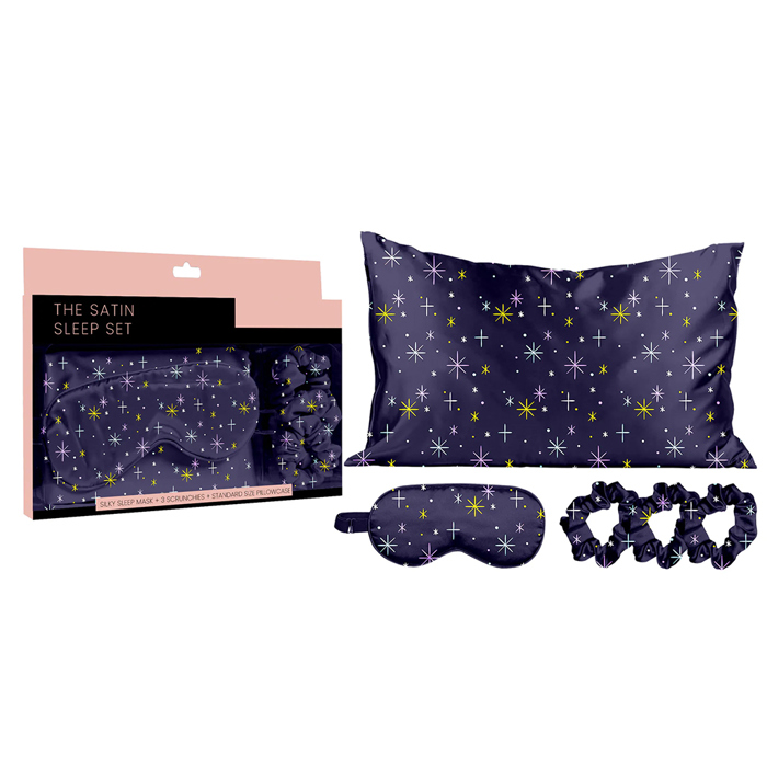 Silky Satin Cozy Comfortable Blush Sleep Set for Restful Sleep and Radiant Skin.