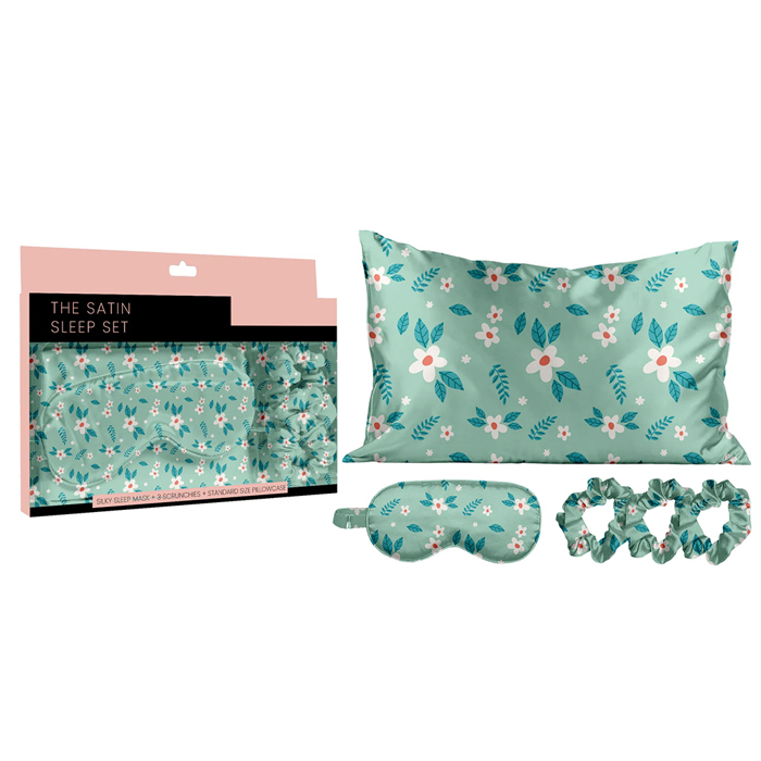 Silky Satin Cozy Comfortable Blush Sleep Set for Restful Sleep and Radiant Skin.