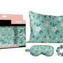 Spring Meadow Silky Satin Cozy Comfortable Blush Sleep Set for Restful Sleep and Radiant Skin.