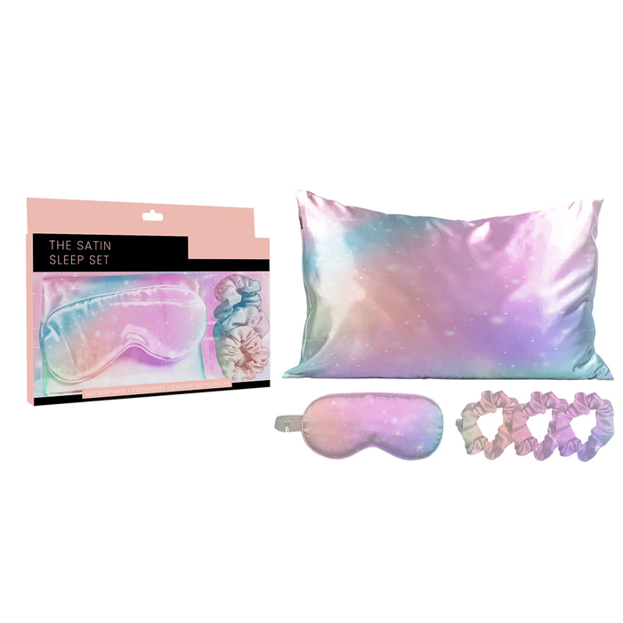 Silky Satin Cozy Comfortable Blush Sleep Set for Restful Sleep and Radiant Skin.