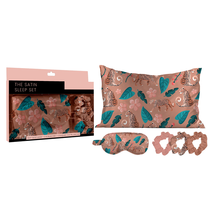 Silky Satin Cozy Comfortable Blush Sleep Set for Restful Sleep and Radiant Skin.