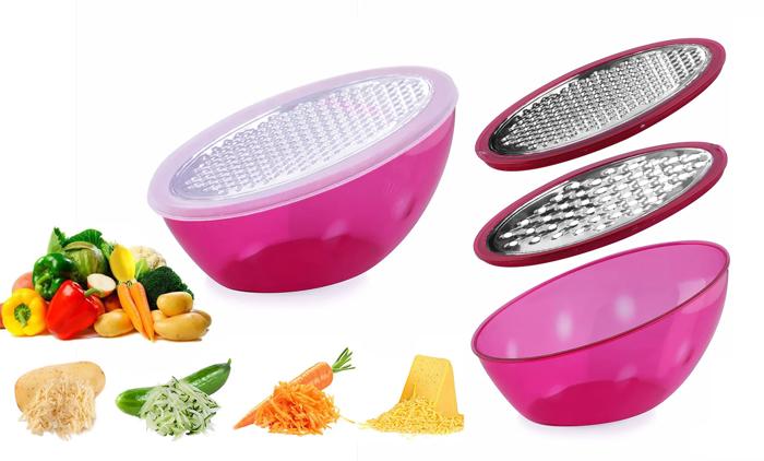 Multi-Purpose Grater and Zester with Storage Box and Lid