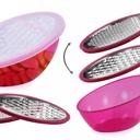 Plastic Multi-Purpose Grater and Zester with Storage Box and Lid