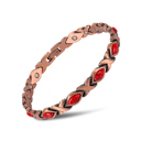 Red Copper Bracelet for Men and Women with Magnetic Energy Therapy for Pain Relief