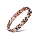 White Copper Bracelet for Men and Women with Magnetic Energy Therapy for Pain Relief