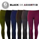  Fleece-Lined Favorites - 6-Pack Seamless Leggings