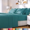 Teal California King Hotel Luxury 2000 Series 6-Piece Rayon from Bamboo Cooling Bed Sheet Set