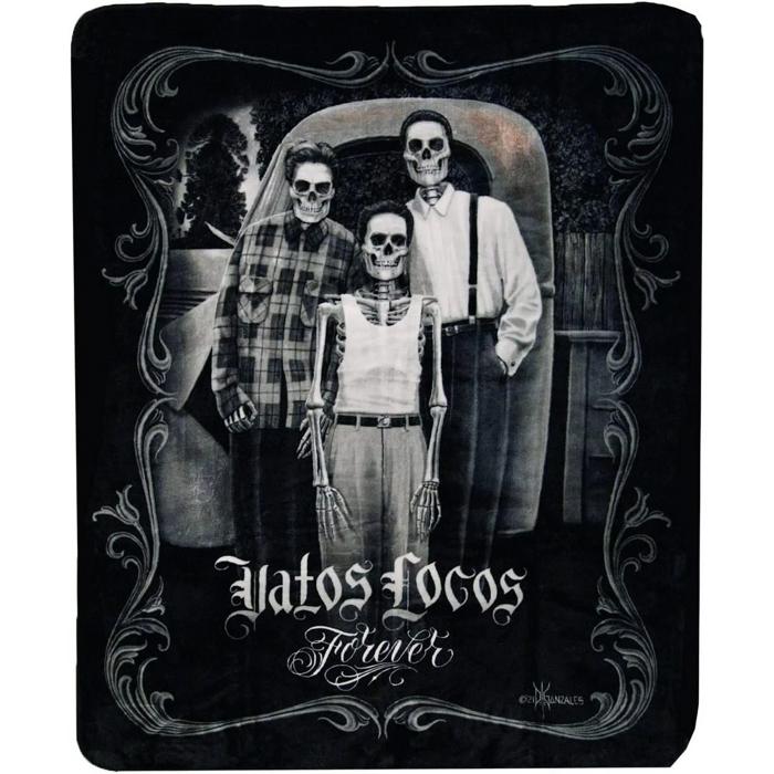 Mexican Vatos Locos Plush Blanket � Queen Size Comfort � Extremely Soft