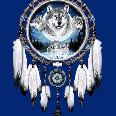 Dreamcatcher Wolf Plush Blanket – Queen Size, Super Soft & Cozy