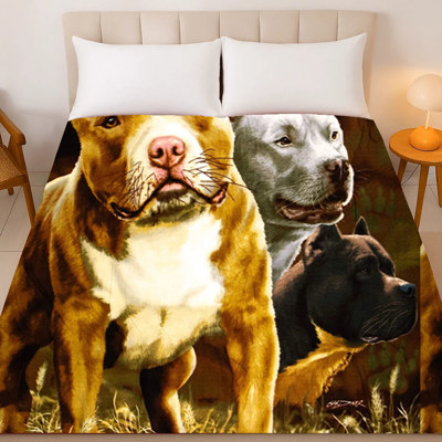 Plush Queen Size Pitbull Blanket - Super Soft & Warm