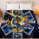 Saving Lives USA Plush Blanket – Queen Size, Super Soft & Warm
