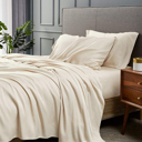 Cream California King Ultra-Luxury 1800 Series Soft & Cooling Bamboo Blend Sheet Set