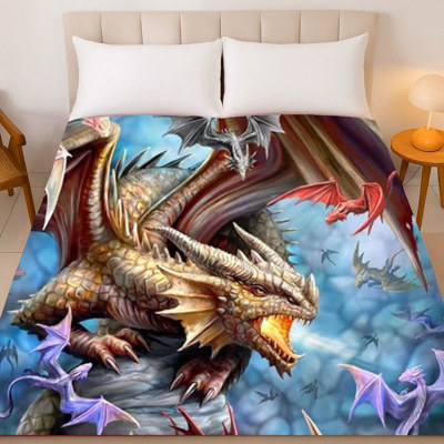 Fantasy Dragon Clan Blanket - Soft Warm Gothic Bedding