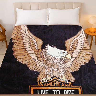 Motorcycle Eagle Blanket � Plush Queen Size Throw