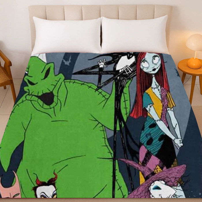 Jack and Sally Queen Size Blanket – Plush, Warm & Stylish-Nightmare Before Christmas