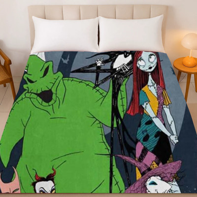 Jack and Sally Queen Size Blanket – Plush, Warm & Stylish-Nightmare Before Christmas