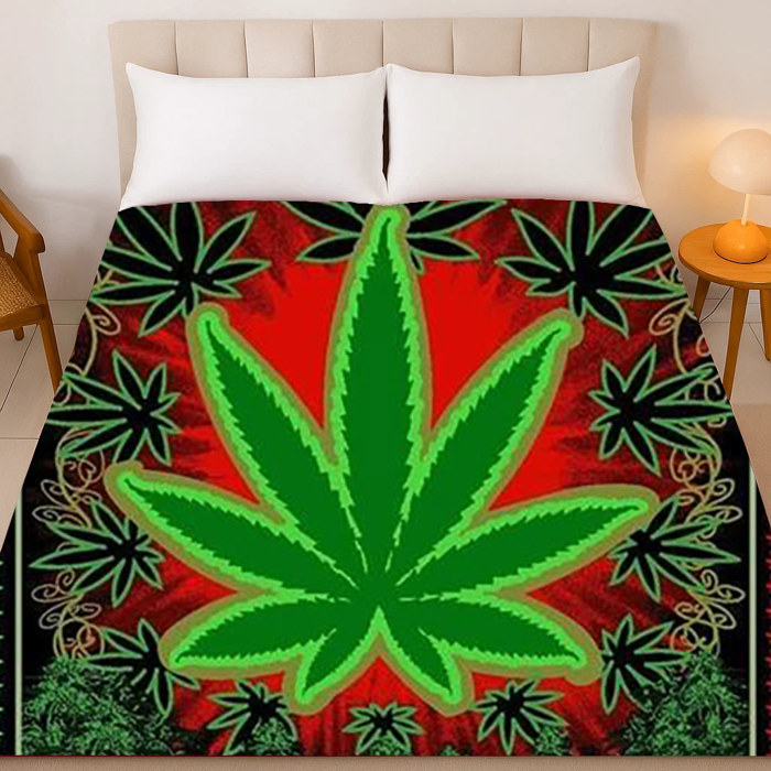 Kush Weed Plush Blanket � Heavy, Premium Quality, Ultra Soft Comfort
