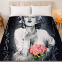  Plush Queen Marilyn Monroe Blanket – Extremely Soft – Pretty in Pink Edition