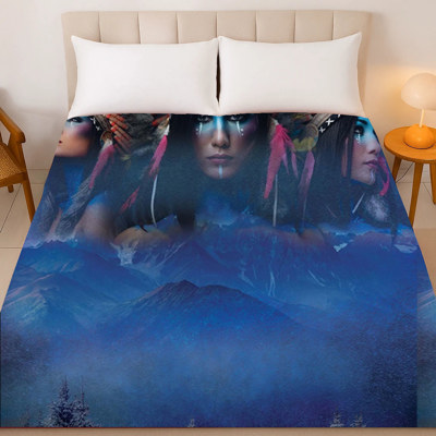 Plush Native American Blanket – Queen Size Comfort – Legends Design