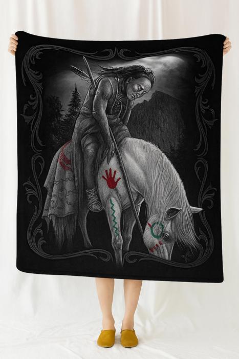 Native American Warrior Blanket