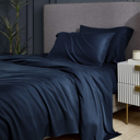 Navy California King Ultra-Luxury 1800 Series Soft & Cooling Bamboo Blend Sheet Set