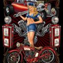 Queen Garage Girl Plush Blanket – Queen Size – Hot Rod Lovers Comfort