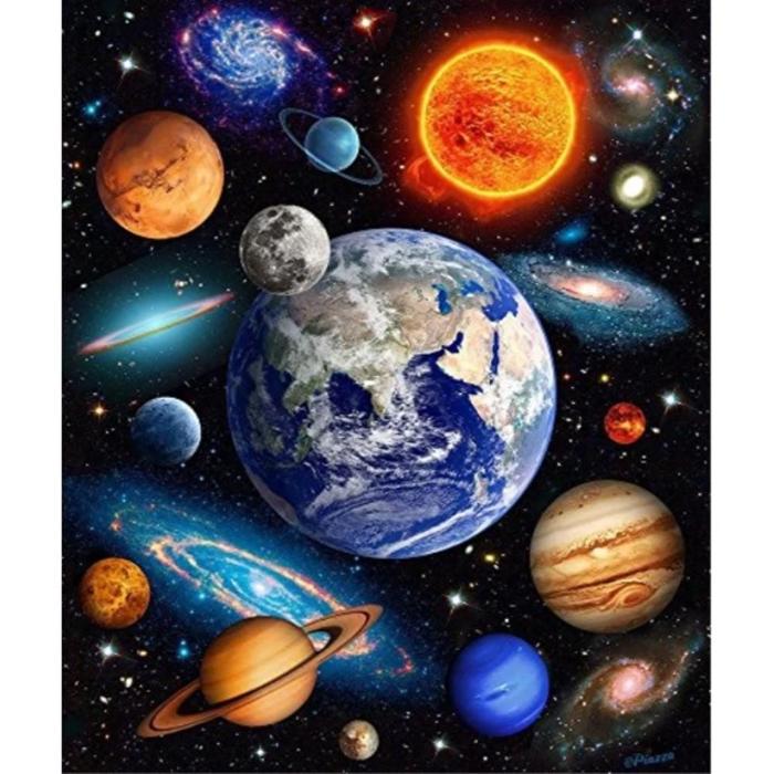 Solar Power Space Planets Plush Blanket