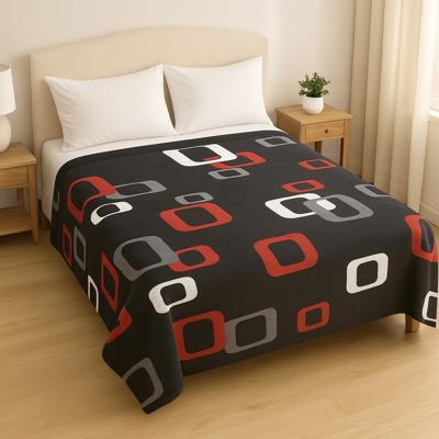 Black & Red Plush Queen Size Blanket – Ultra Soft & Warm, Cool Boys Design