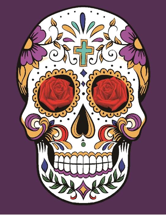 Purple Sugar Skull Queen Size Blanket – Extra Soft & Plush