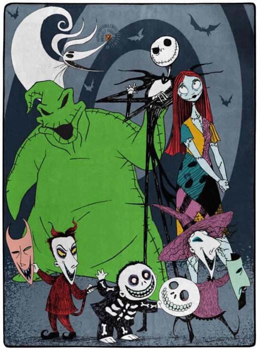 Jack and Sally Queen Size Blanket – Plush, Warm & Stylish-Nightmare Before Christmas