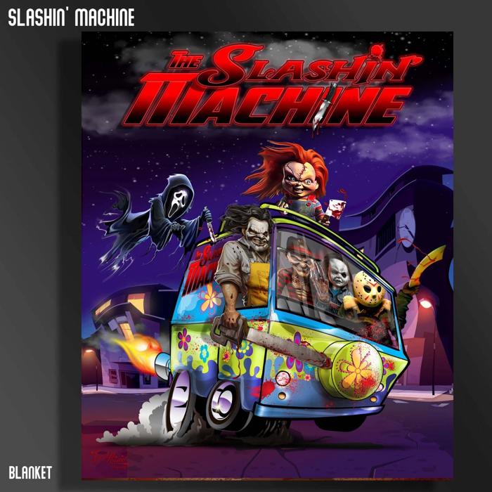 Slashin Machine Horror Blanket - Plush Queen Size Throw