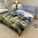 animal Animal Cozy and Luxurious Flannel/Sherpa Queen Sized Blanket