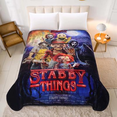 Horror Legends Queen Blanket - Jason, Freddy, Chucky & Ghostface  Scary Movie Fleece Throw