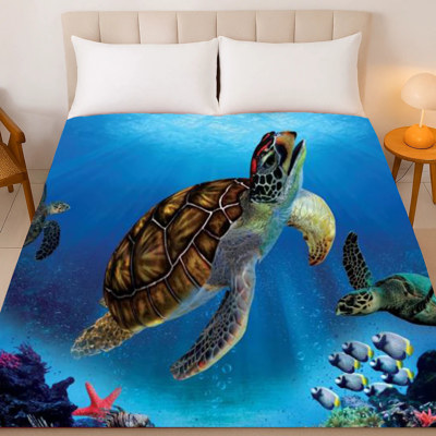 Turtle-Themed Queen Blanket – Plush & Super Soft