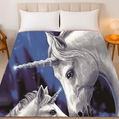 Sacred Love Mythical Unicorn Plush Blanket 