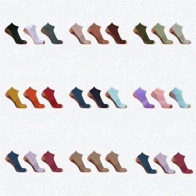 3-Pair Copper Compression Ankle Socks for Men & Women