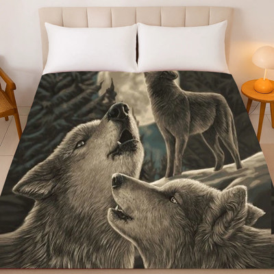 Cozy Queen Size Wolf Blanket – Plush & Extremely Soft, Wolf Song Edition