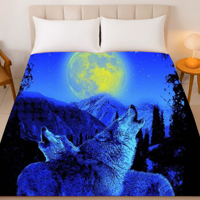Wolf-Themed Queen Blanket – Soul Mate Wolves - Plush & Ultra Comfortable