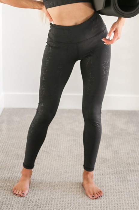 Dark Marble Print High waist Leggings