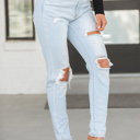  Kancan Ritta Light Wash Mom Jeans